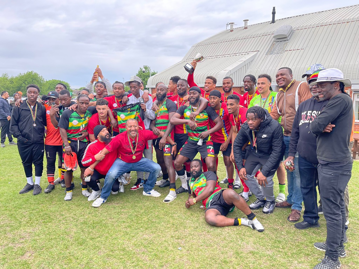 African Caribbean Cup. Antigua and Barbuda v Zimbabwe community teams raising money for Prostate Cancer 